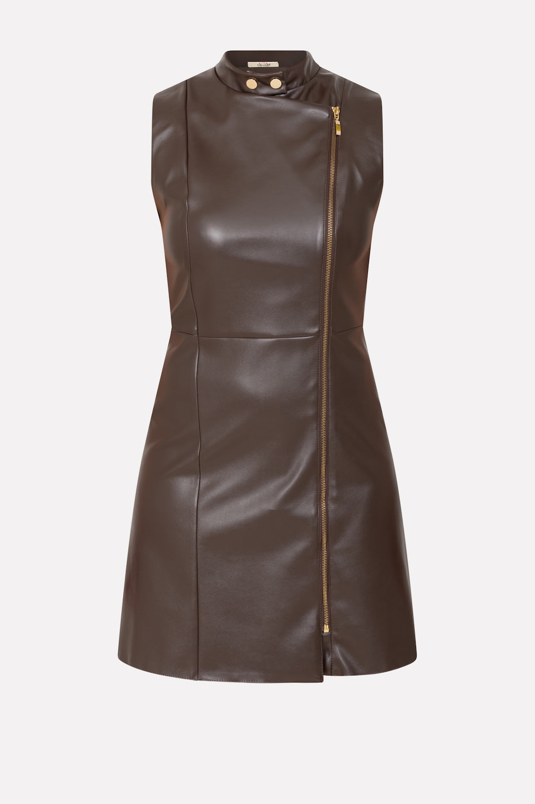 Abito ecopelle con zip No-nà