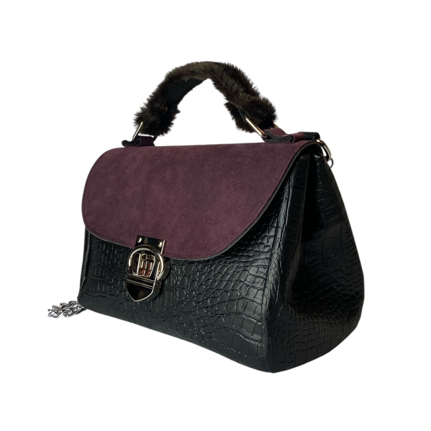 Mini Miura Nera & Prugna - Borsa donna a mano e tracolla