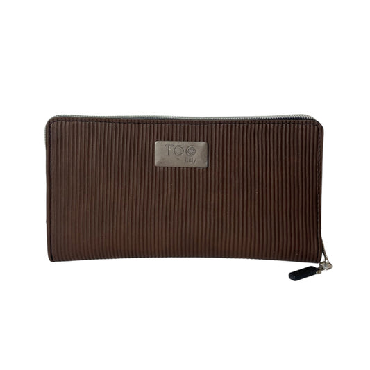 Portafoglio Maxi Marrone Rigato - Portafoglio donna