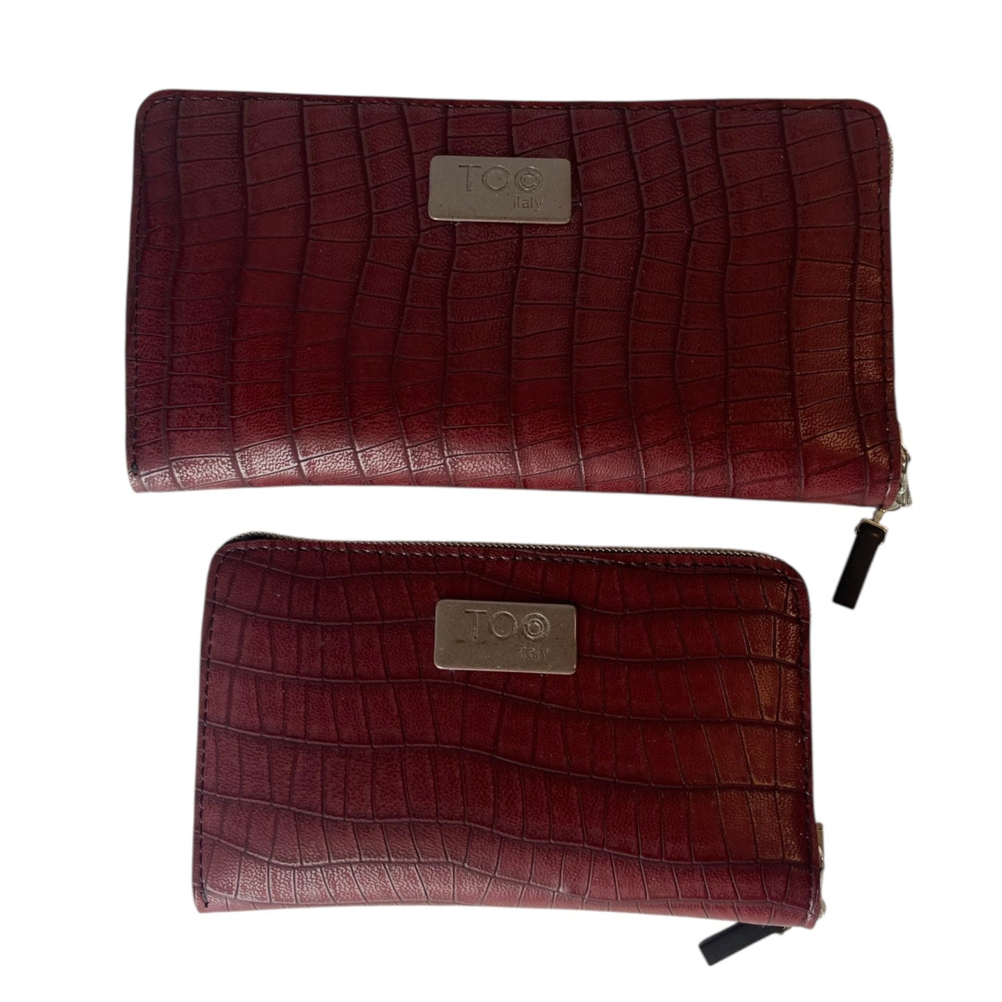 Portafoglio Mini Bordeaux Coccodrillo - Portafoglio donna