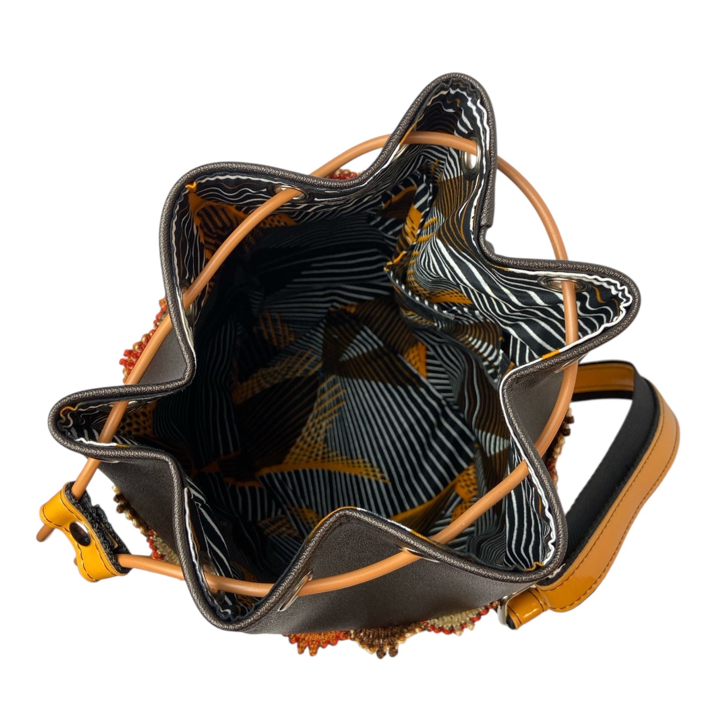 Secchiello Mustard Gold - Borsa donna a tracolla