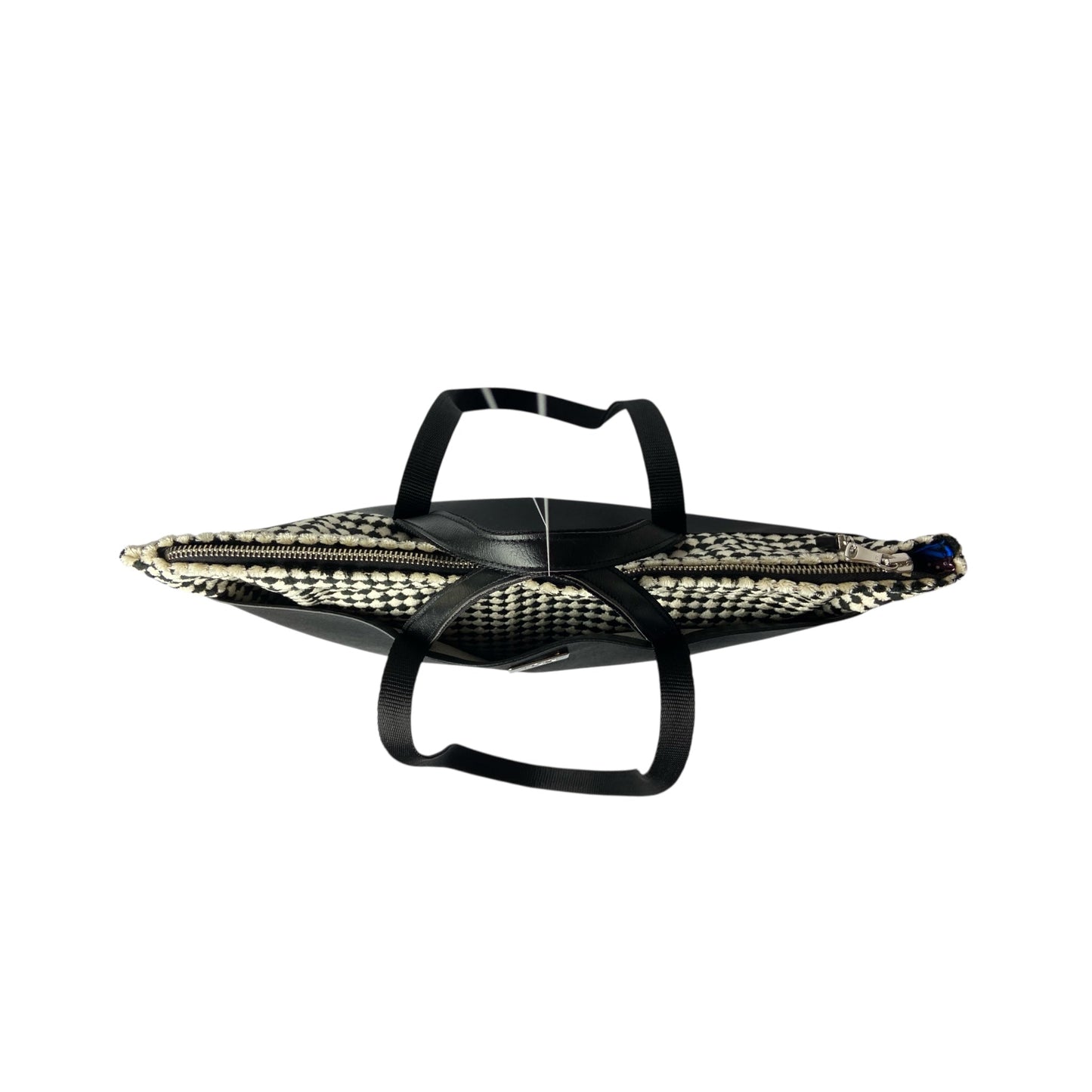 Shopper Black & Pied de Poule - Borsa donna a mano e spalla