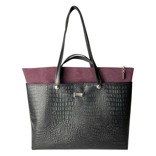 Shopper Cocco & Bordeaux - Borsa donna a mano e spalla