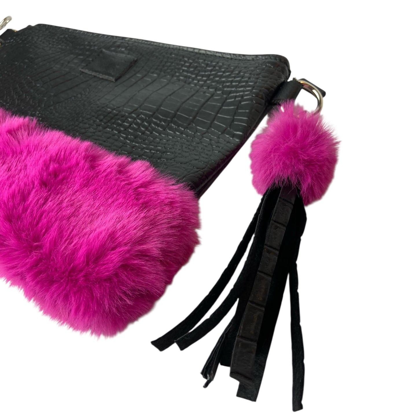 Tracollina Black & Fuxia - Pochette donna a mano e tracolla