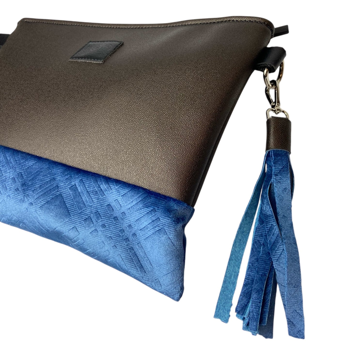 Tracollina Cioccolato & Blu - Pochette donna a mano e tracolla