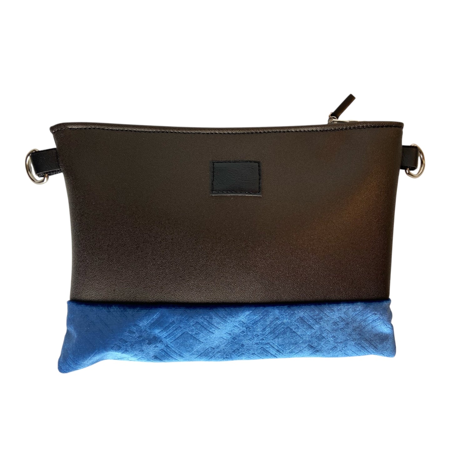 Tracollina Cioccolato & Blu - Pochette donna a mano e tracolla