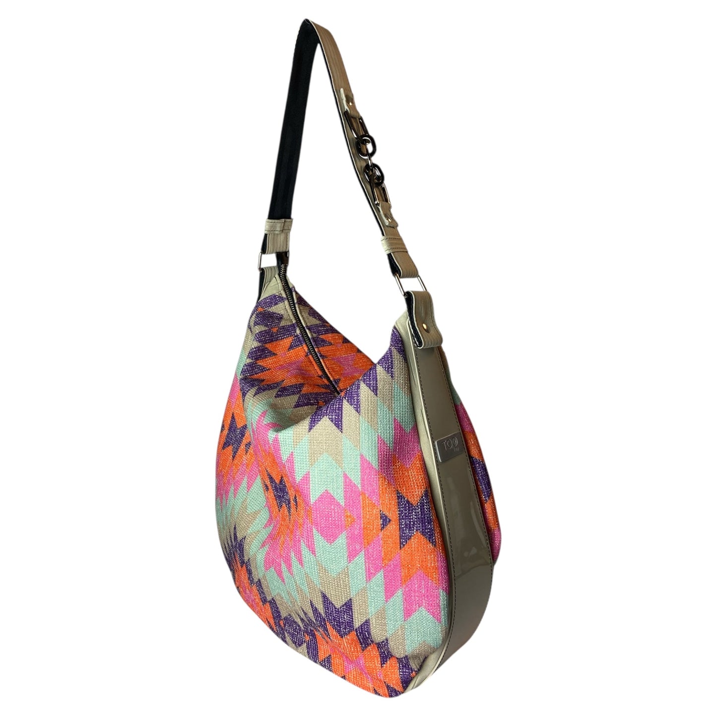 Hobo Trapezio Geometrica Multicolor - Borsa donna a spalla