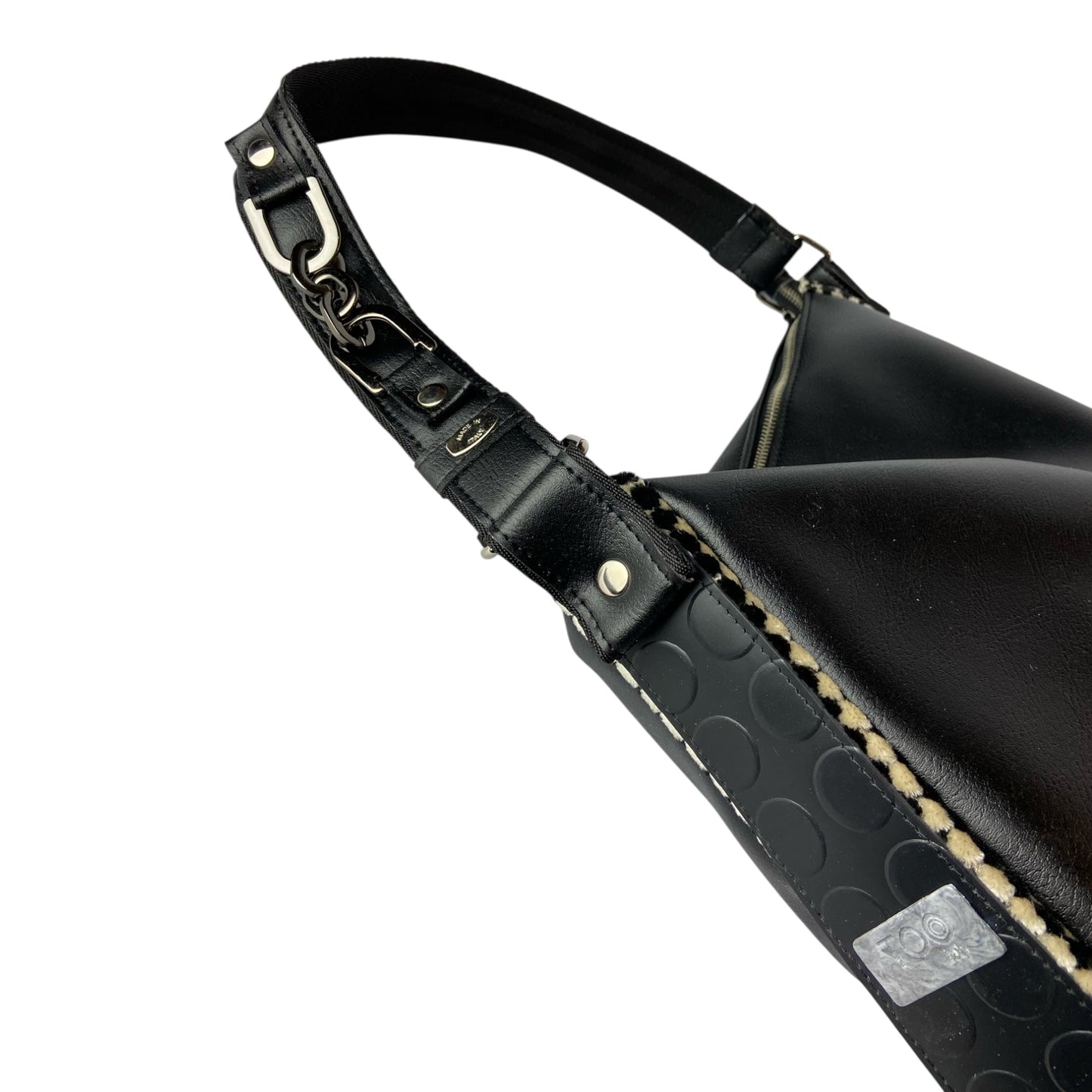 Hobo Trapezio Noir con Passamaneria - Borsa donna a spalla