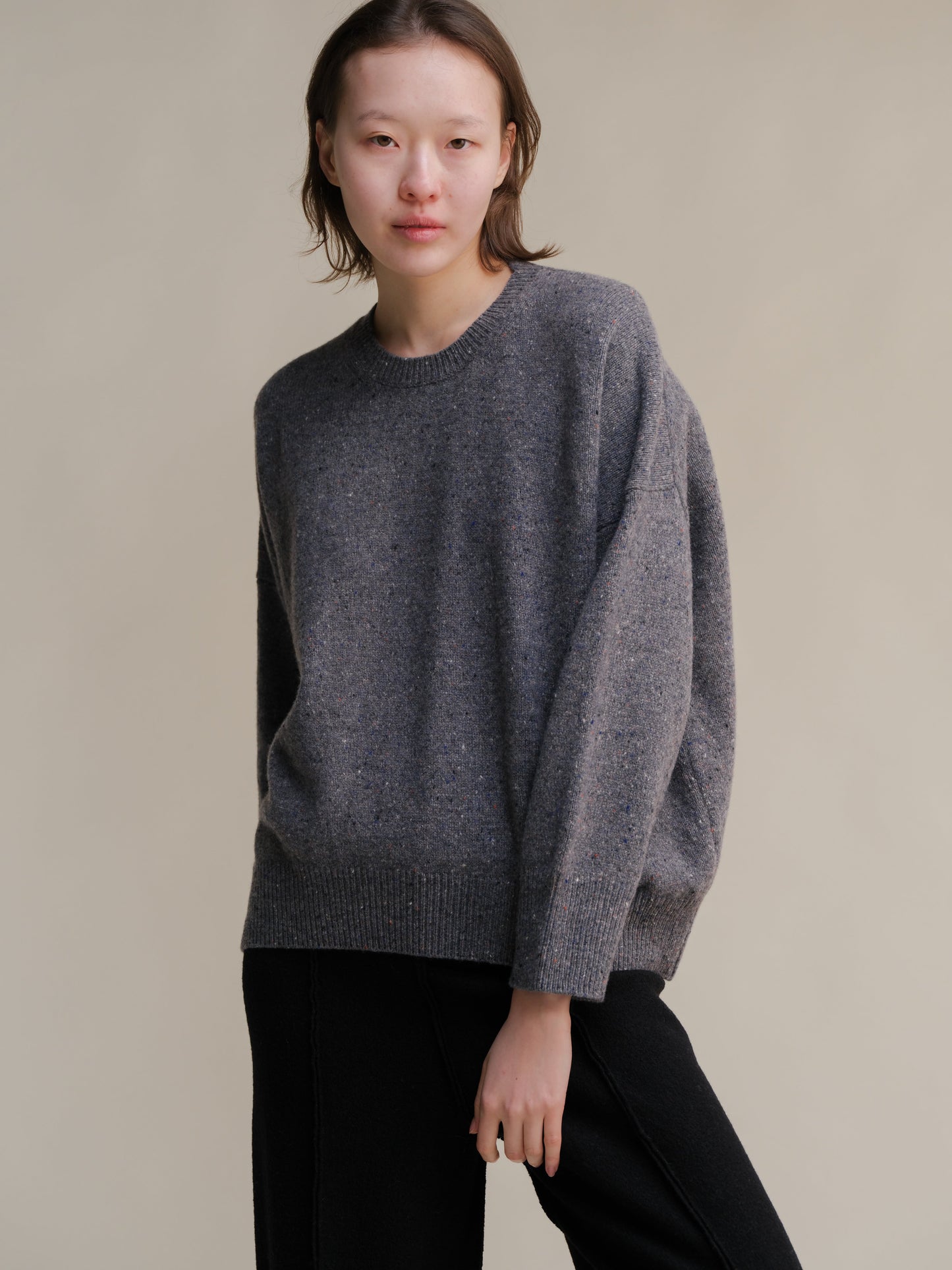 Tweed Oversized Crewneck