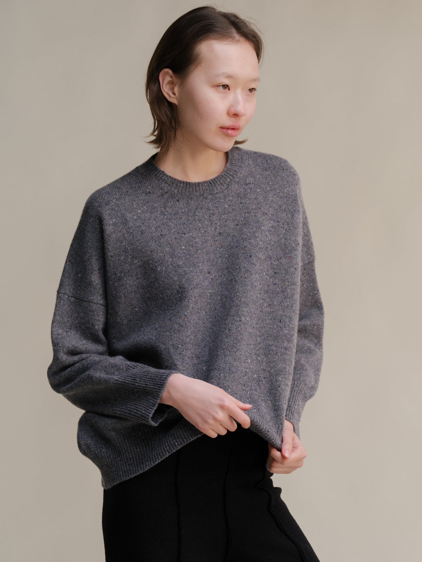 Tweed Oversized Crewneck