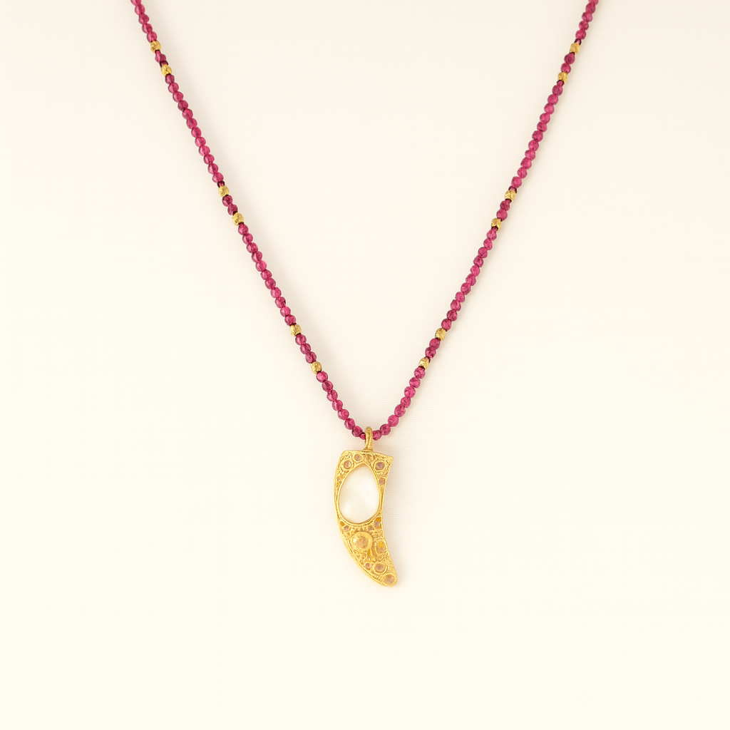 Lapis Luxe Horn Necklace