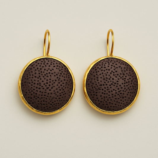 Lava Drop Earrings – Gold Plated