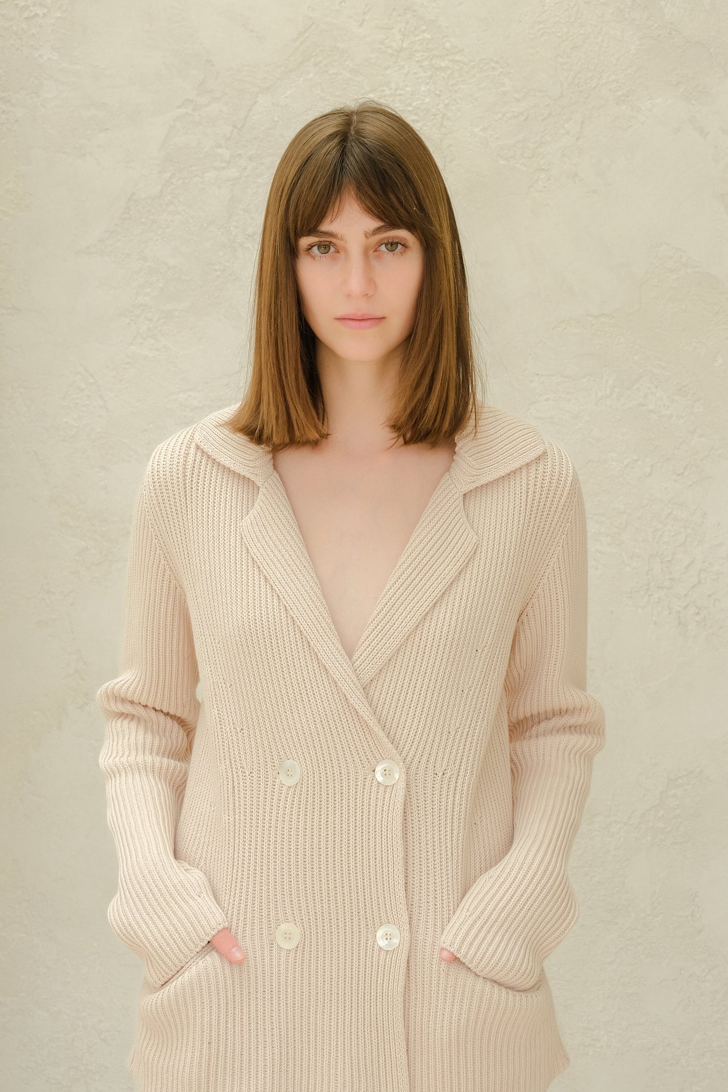 Fine Cotton Double Breasted Jacket