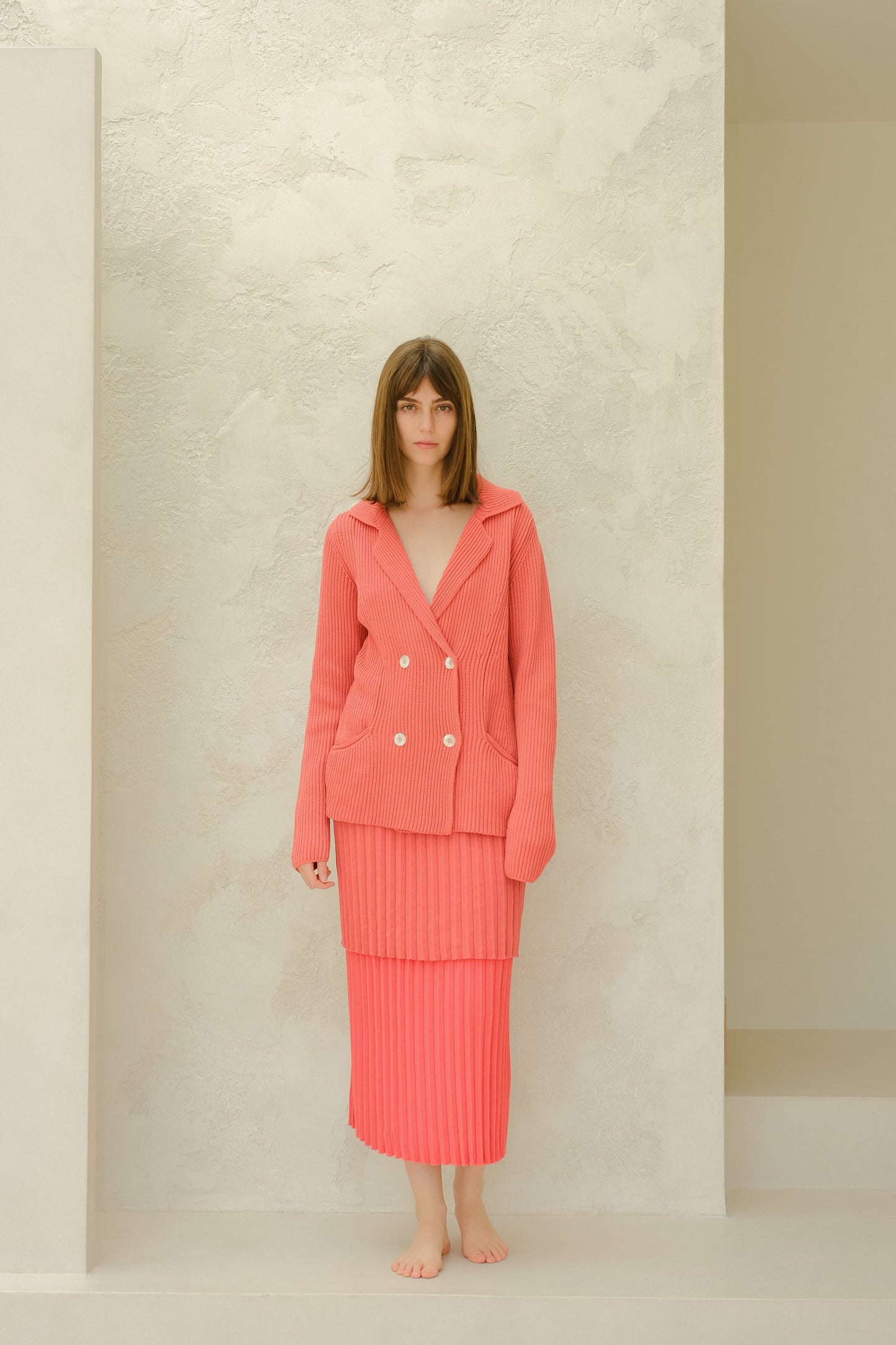 Fine Cotton Double Breasted Jacket