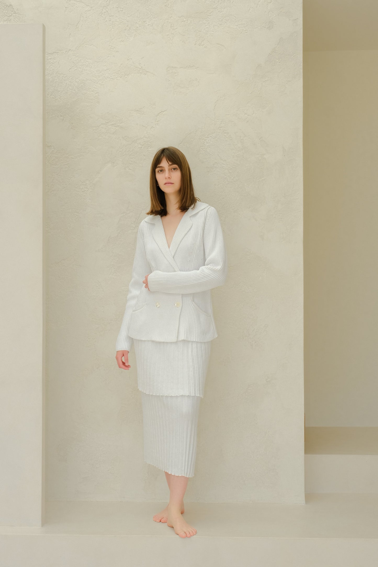 Fine Cotton Double Breasted Jacket