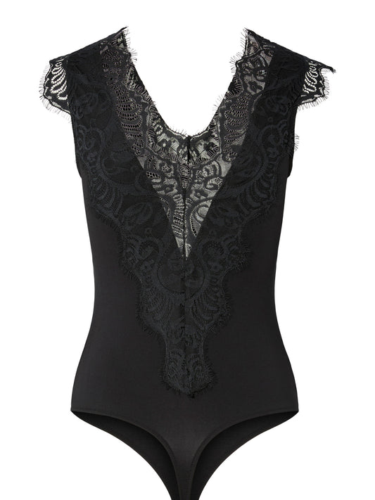 body di pizzo e cotone PIECIS - Glamourabbigliamentodonna