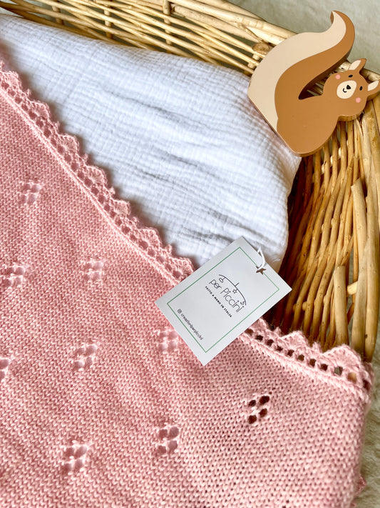 Copertina "Pointoille" in lana baby