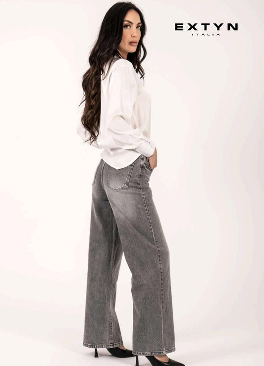 jeans palazzo grigio extyn