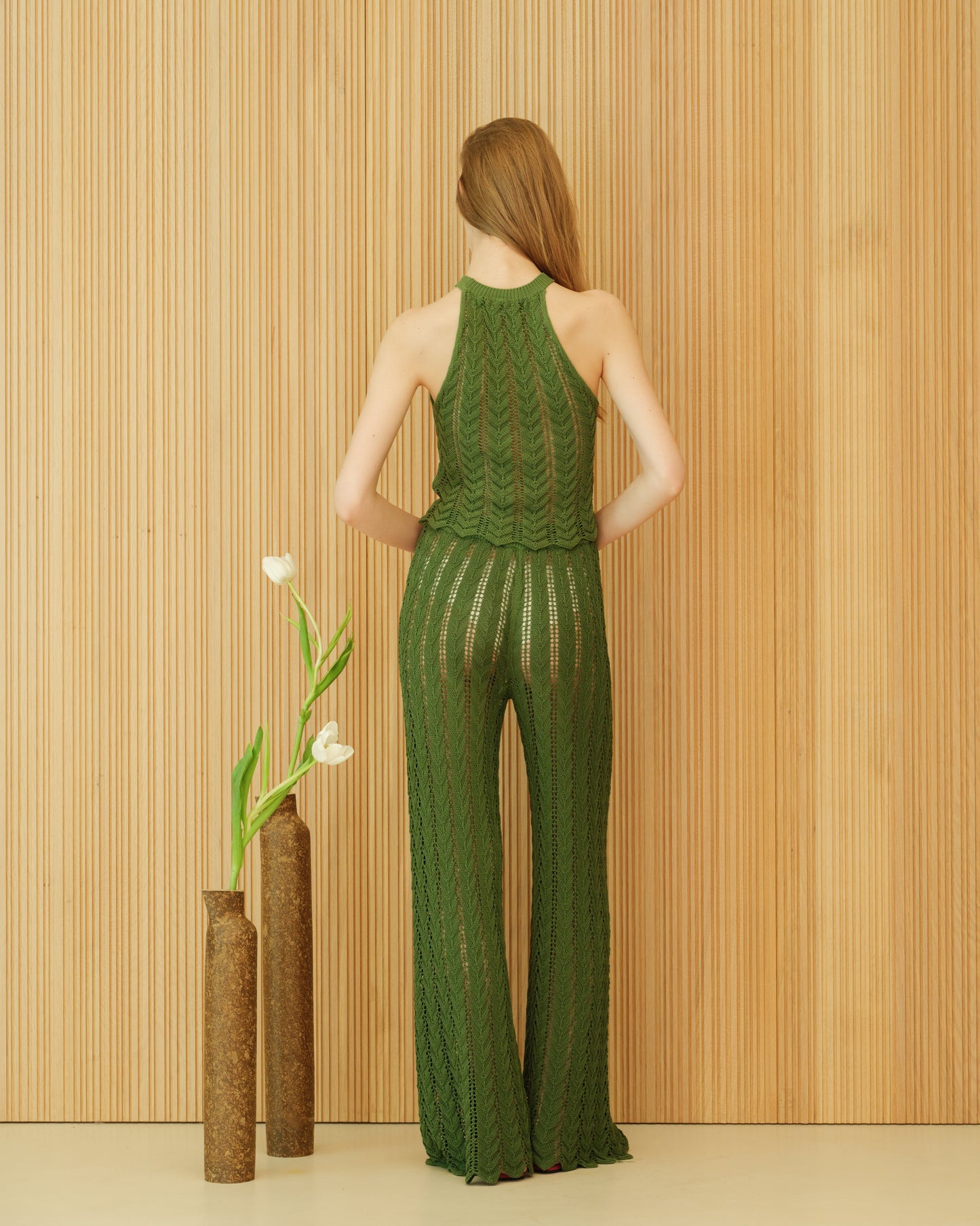 Fine Cotton Crochet Zig Zag Pants