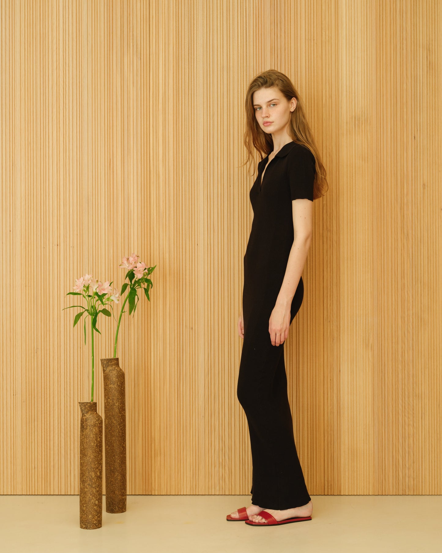 Fine Cotton Open-Back Dress