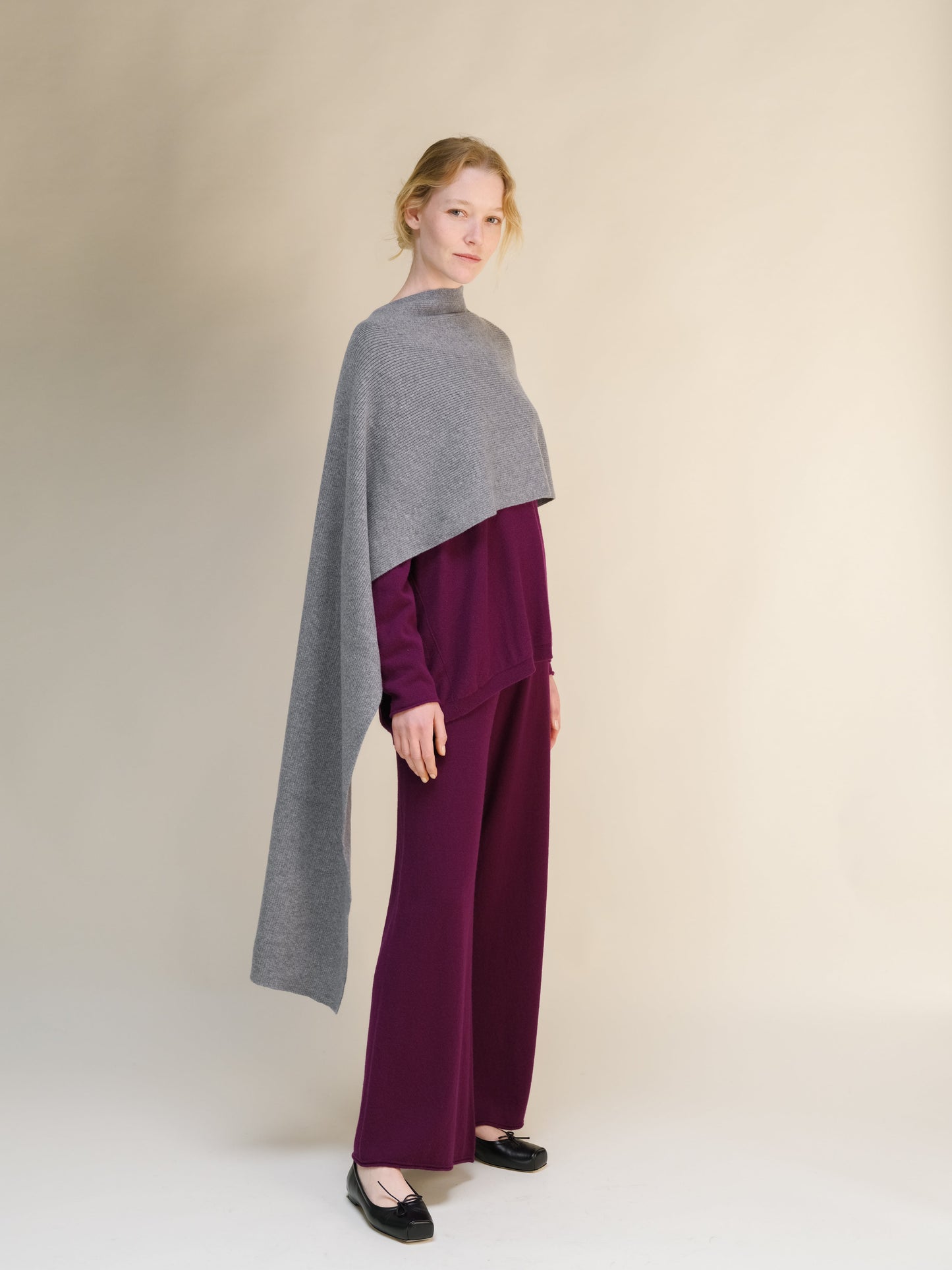 Pure Cashmere Maxi Ribbed Scarf