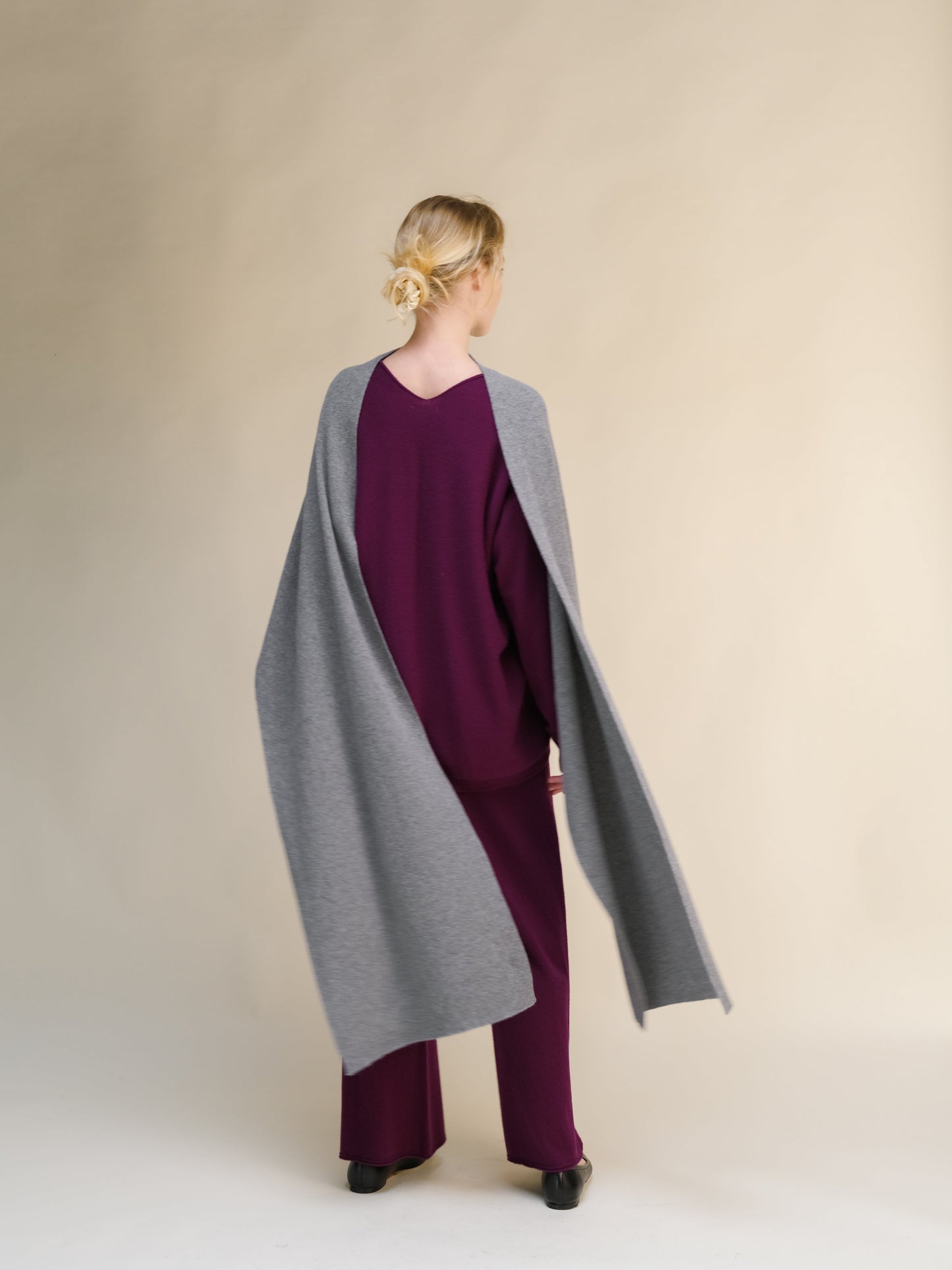 Pure Cashmere Maxi Ribbed Scarf