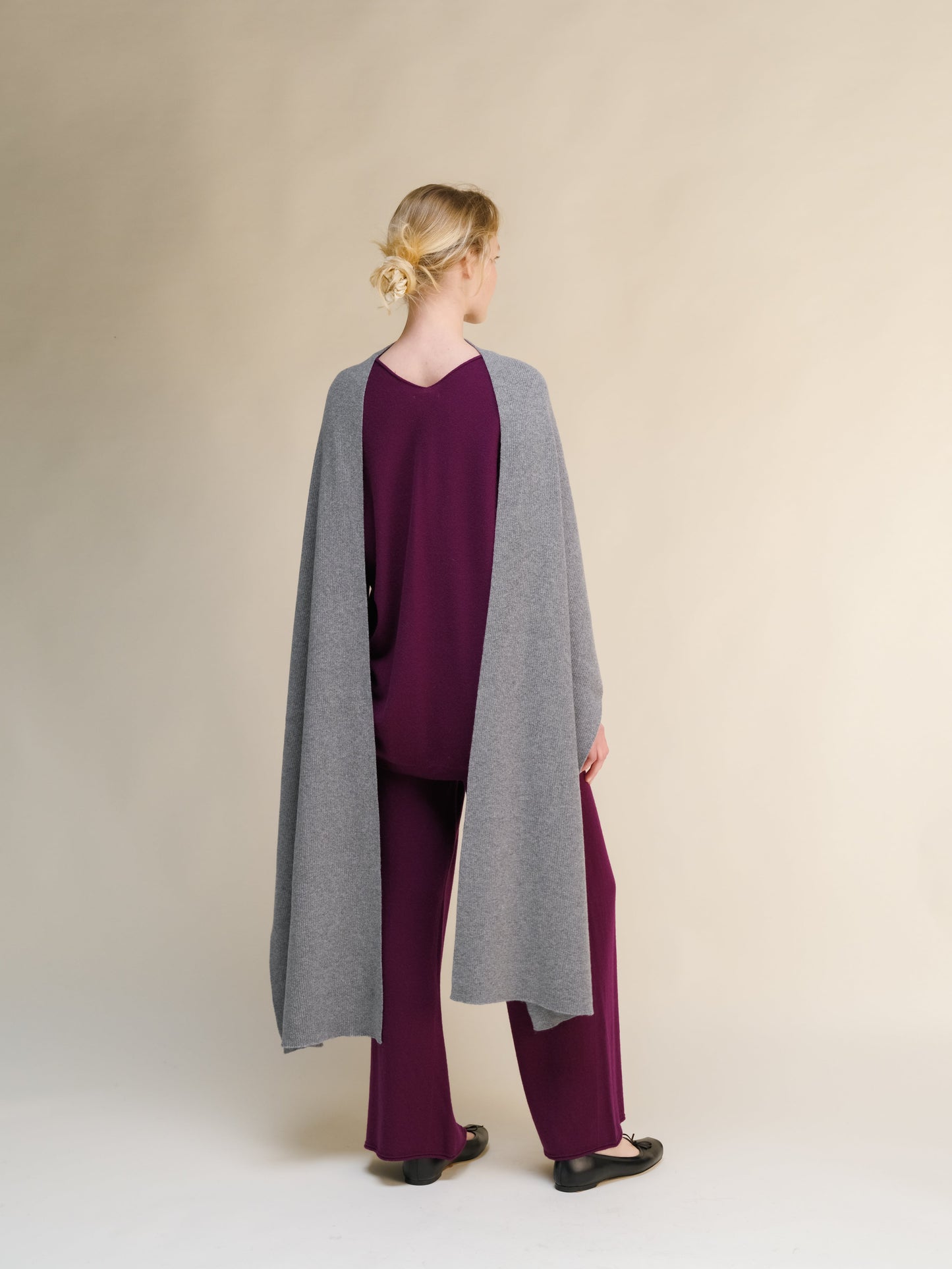 Pure Cashmere Maxi Ribbed Scarf