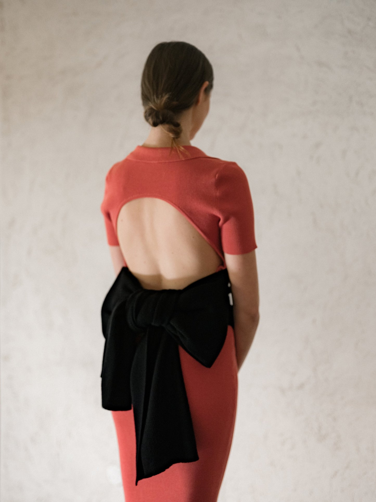 Fine Cotton Open-Back Dress