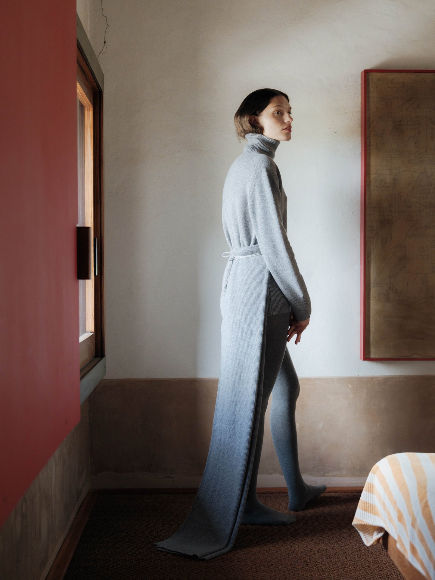 Pure Cashmere Maxi Ribbed Scarf