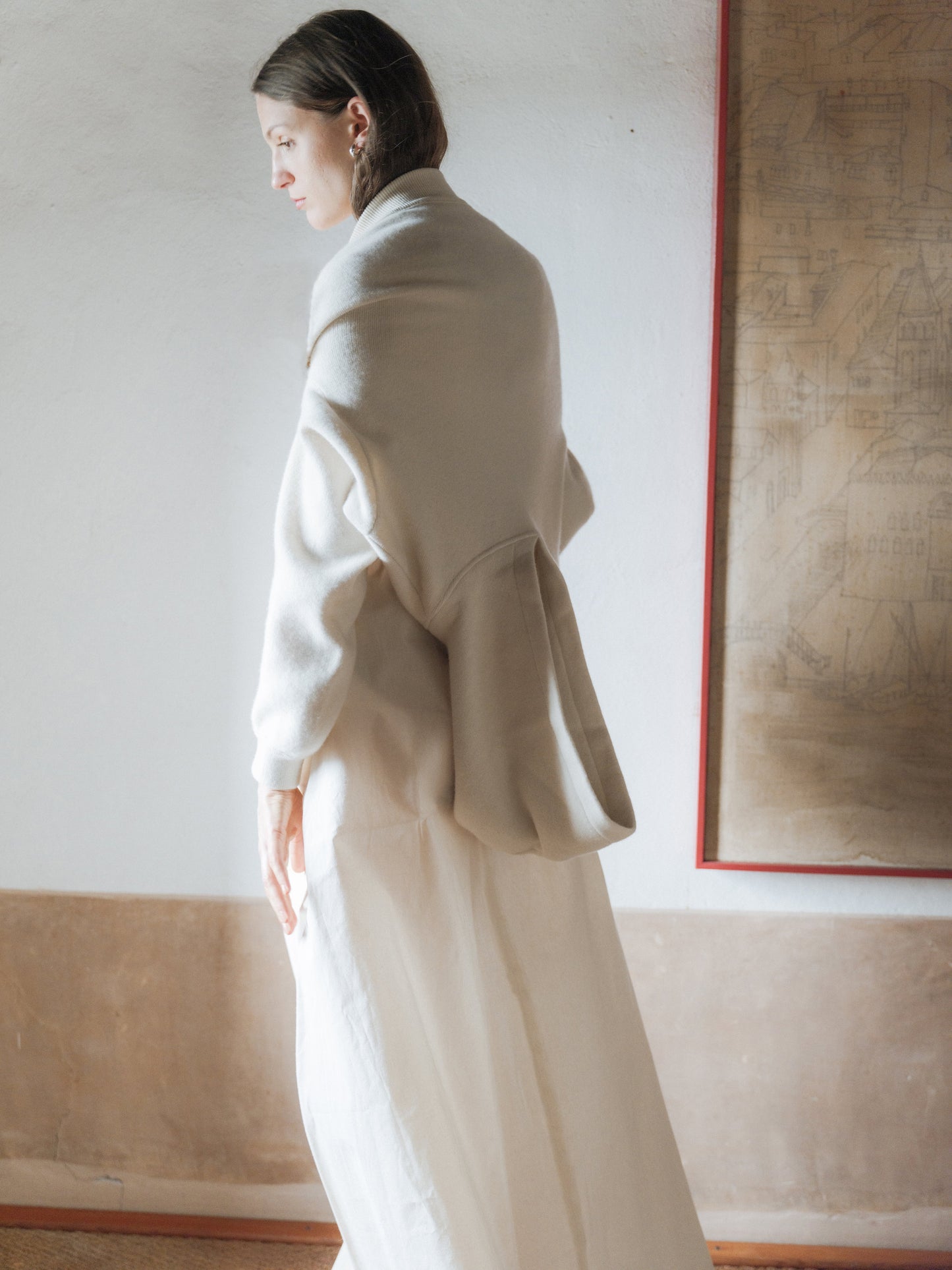 Lambswool Cropped Hoodie