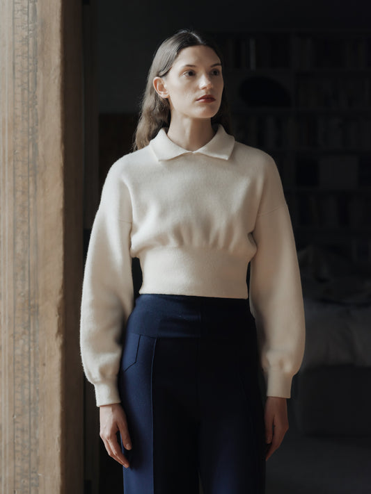 Lambswool Cropped Polo