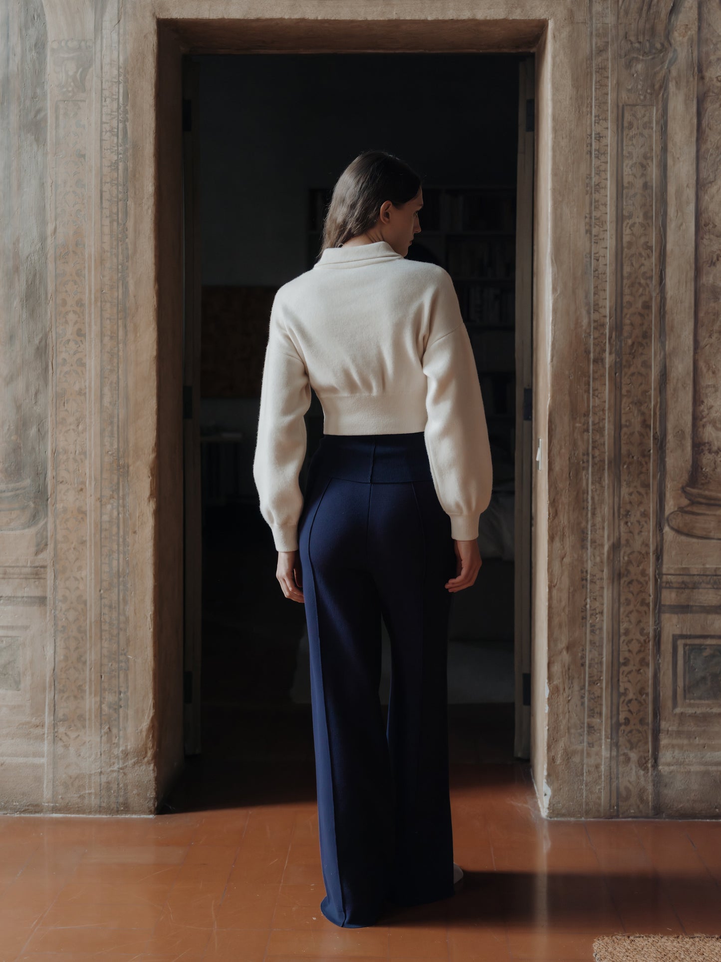 Lambswool Cropped Polo