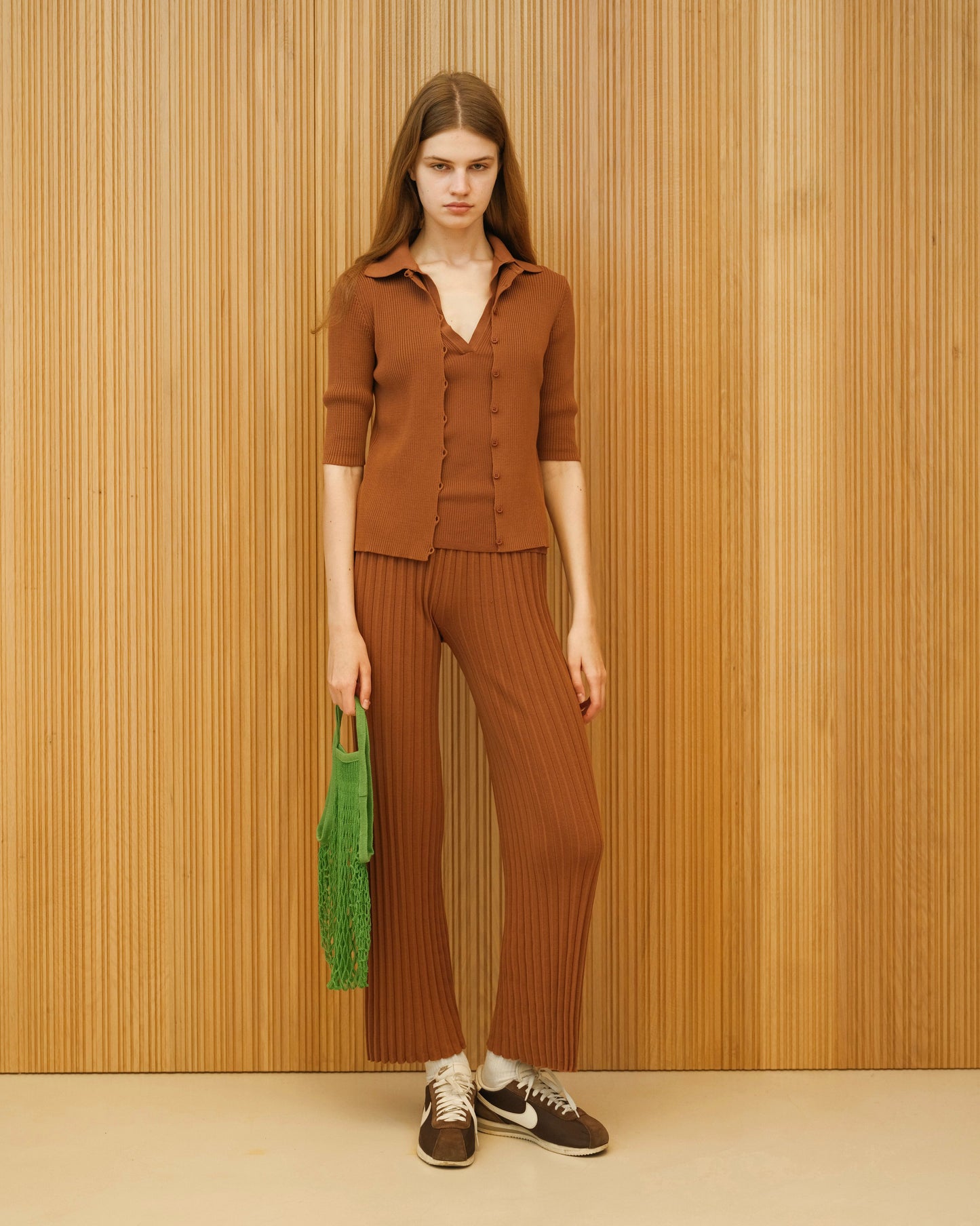 Fine Cotton Ribbed Cardigan