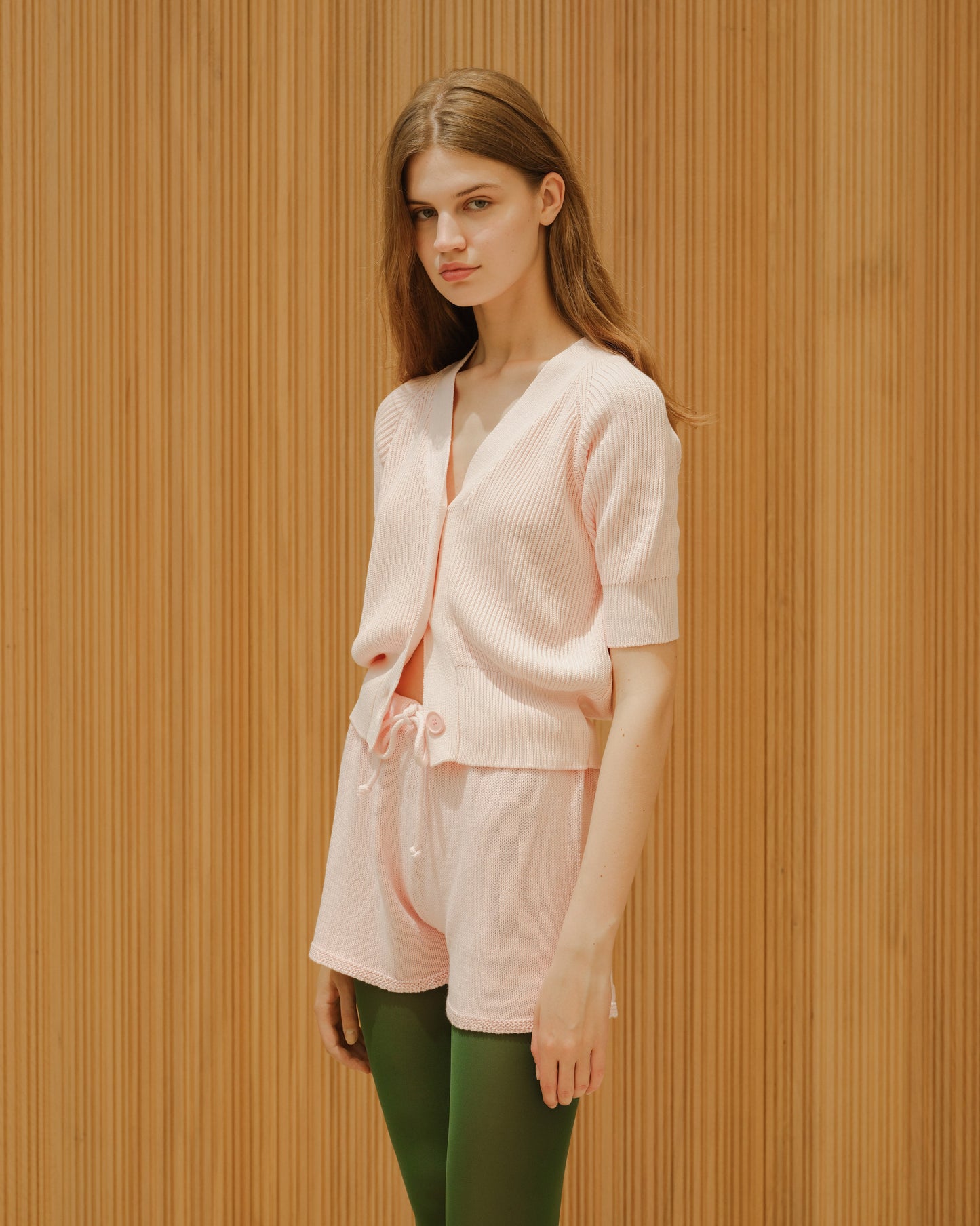 Fine Cotton Short Sleeve Cardigan