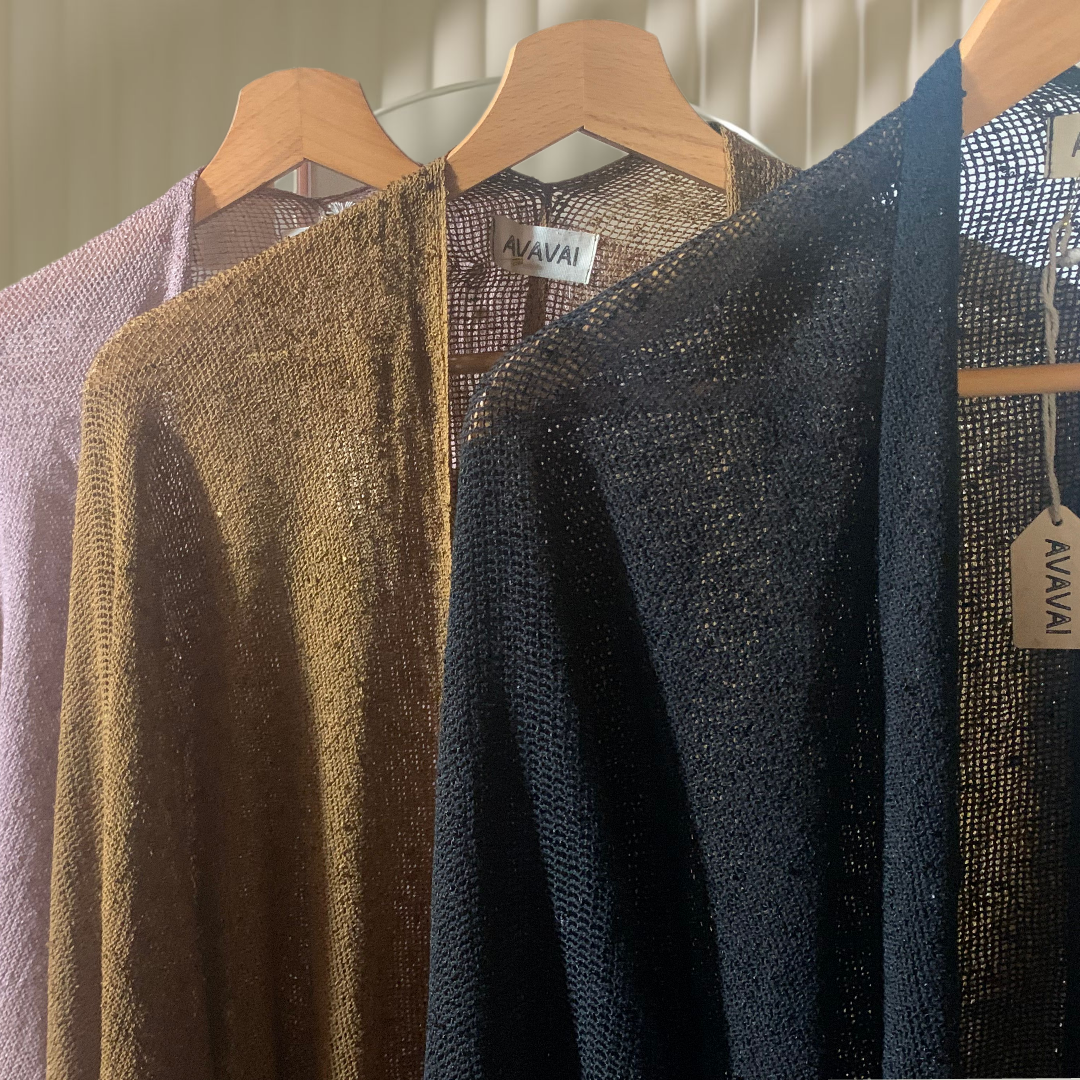 Long Raw Cotton Kaftan