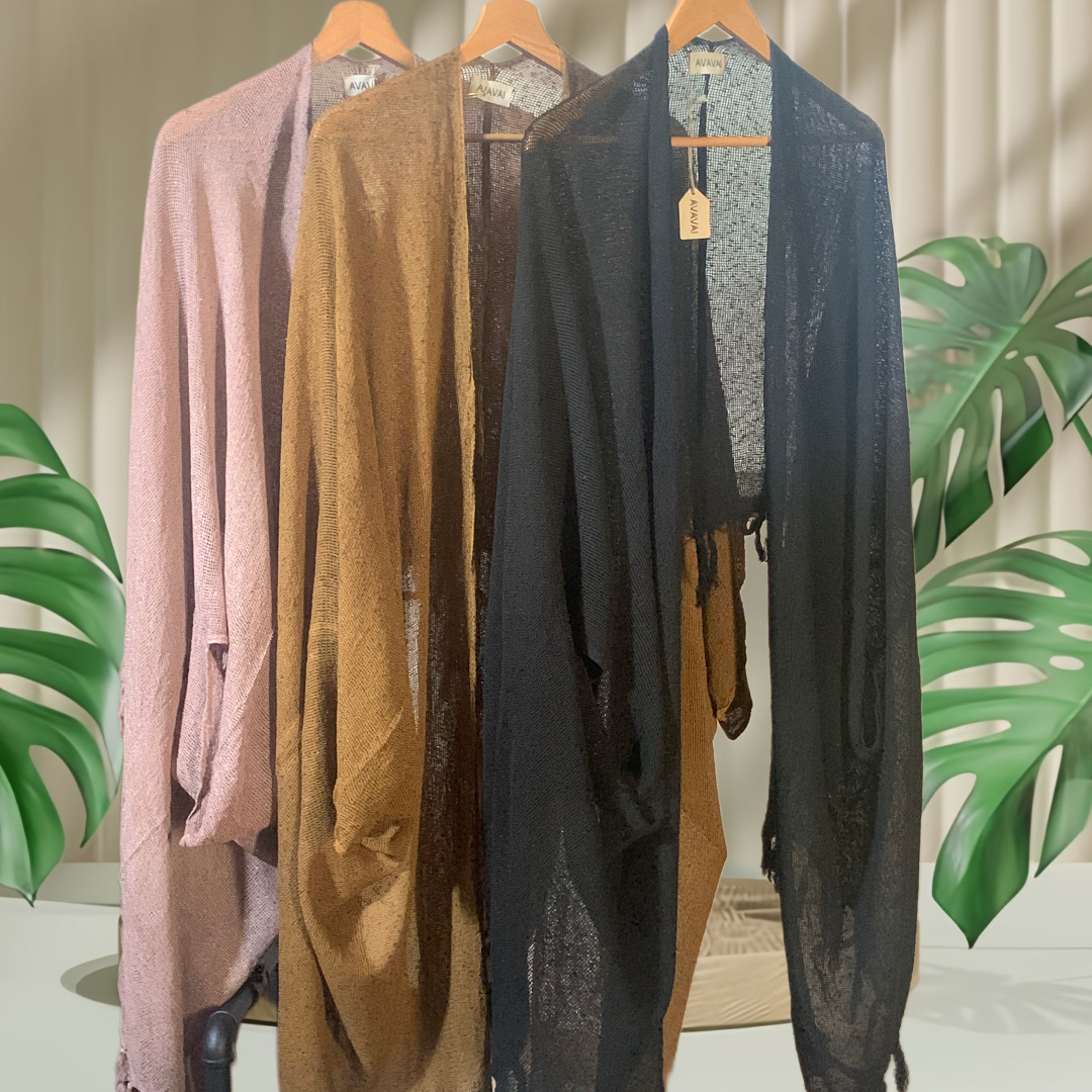 Long Raw Cotton Kaftan