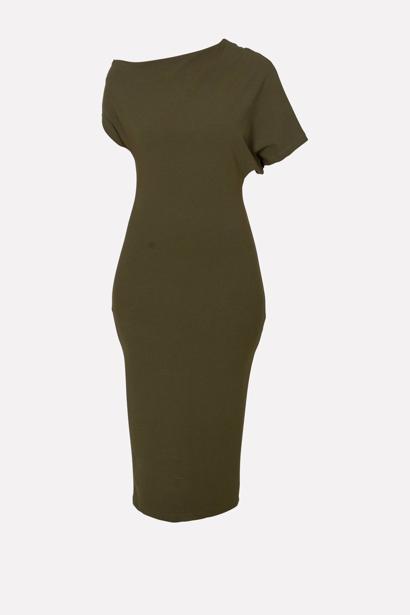 abito con scollo assimetrico