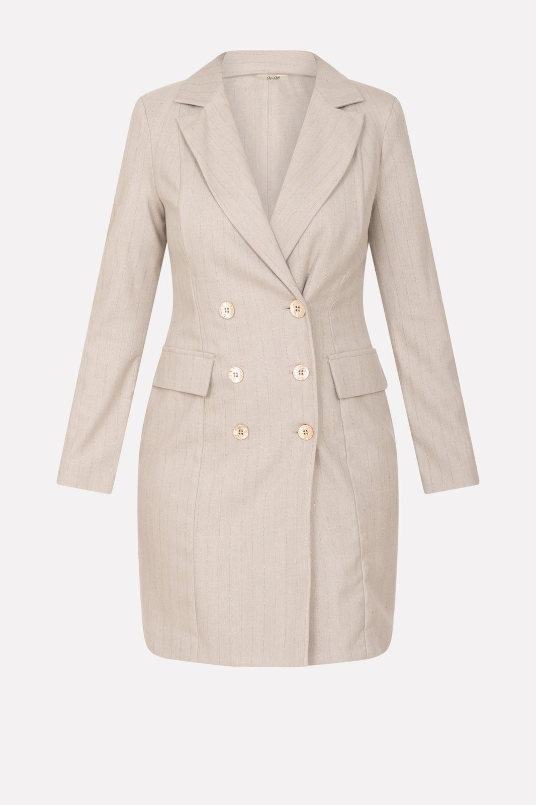 Abito doppiopetto gessato con filo lurex