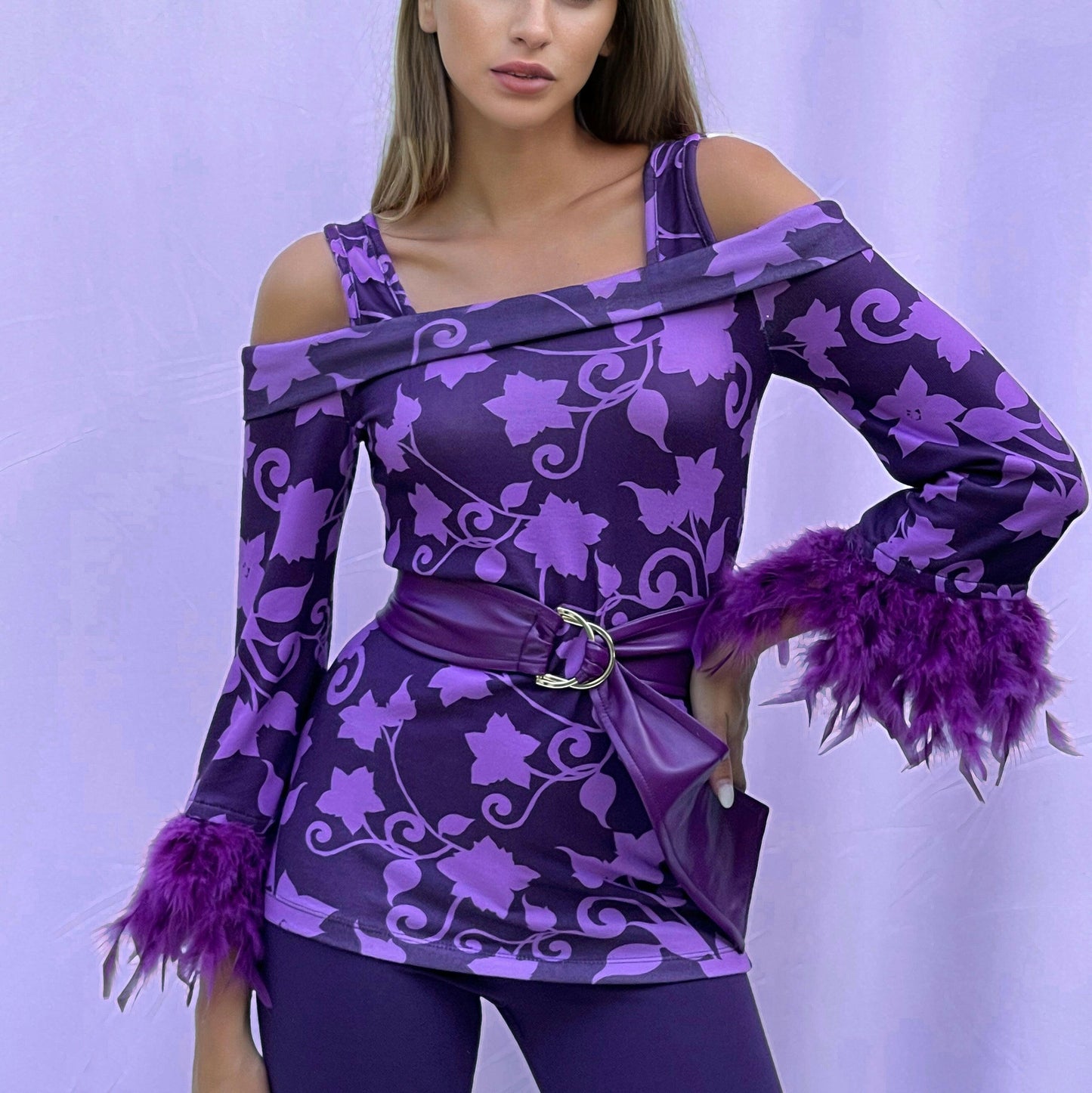 Maglia Piume Fiori M. - Glamourabbigliamentodonna