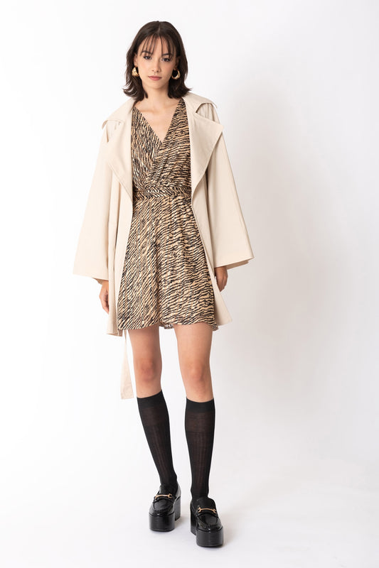 Abito micro fantasia animalier