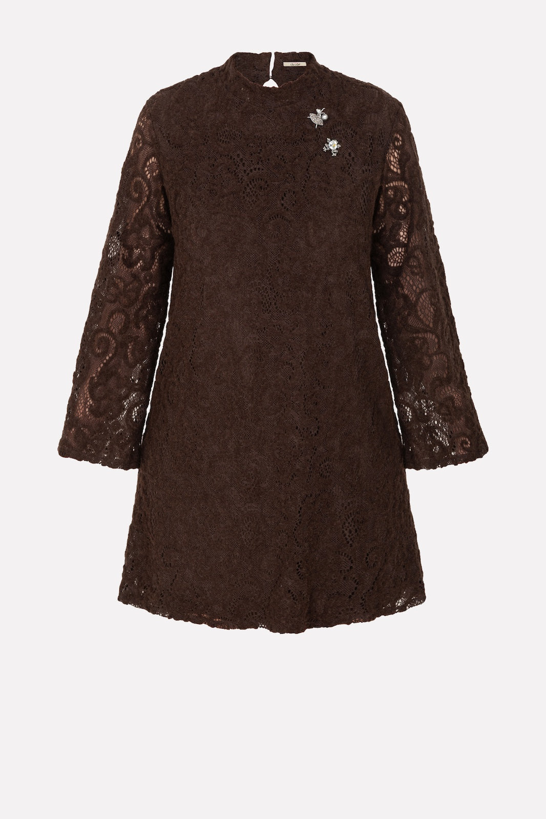 Abito pizzo con spille no-nà