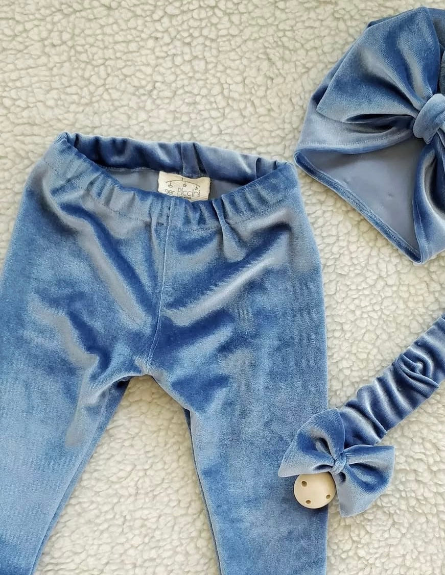Leggings in velluto baby