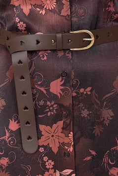 Abito chemisier fantasia sfumata con cintura No-nà