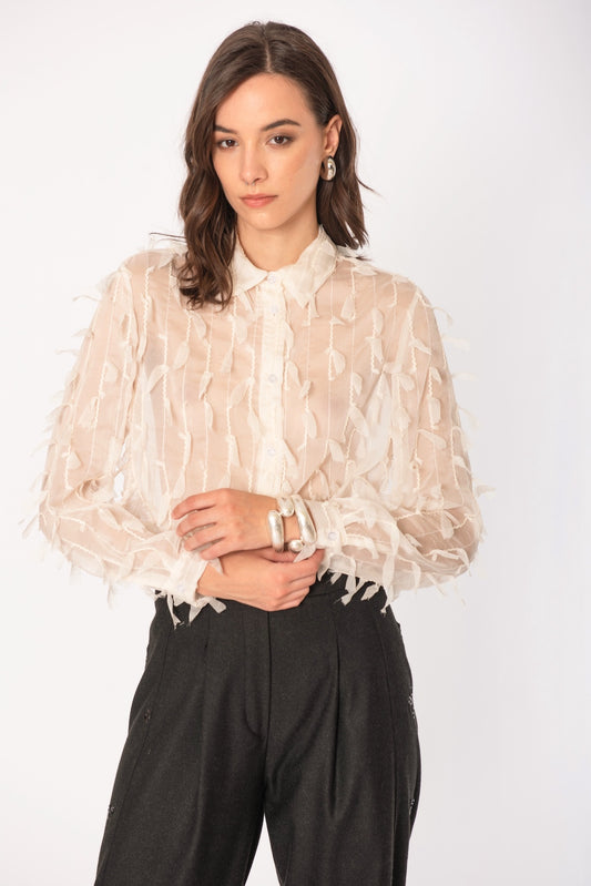 camicia con frangine No-nà