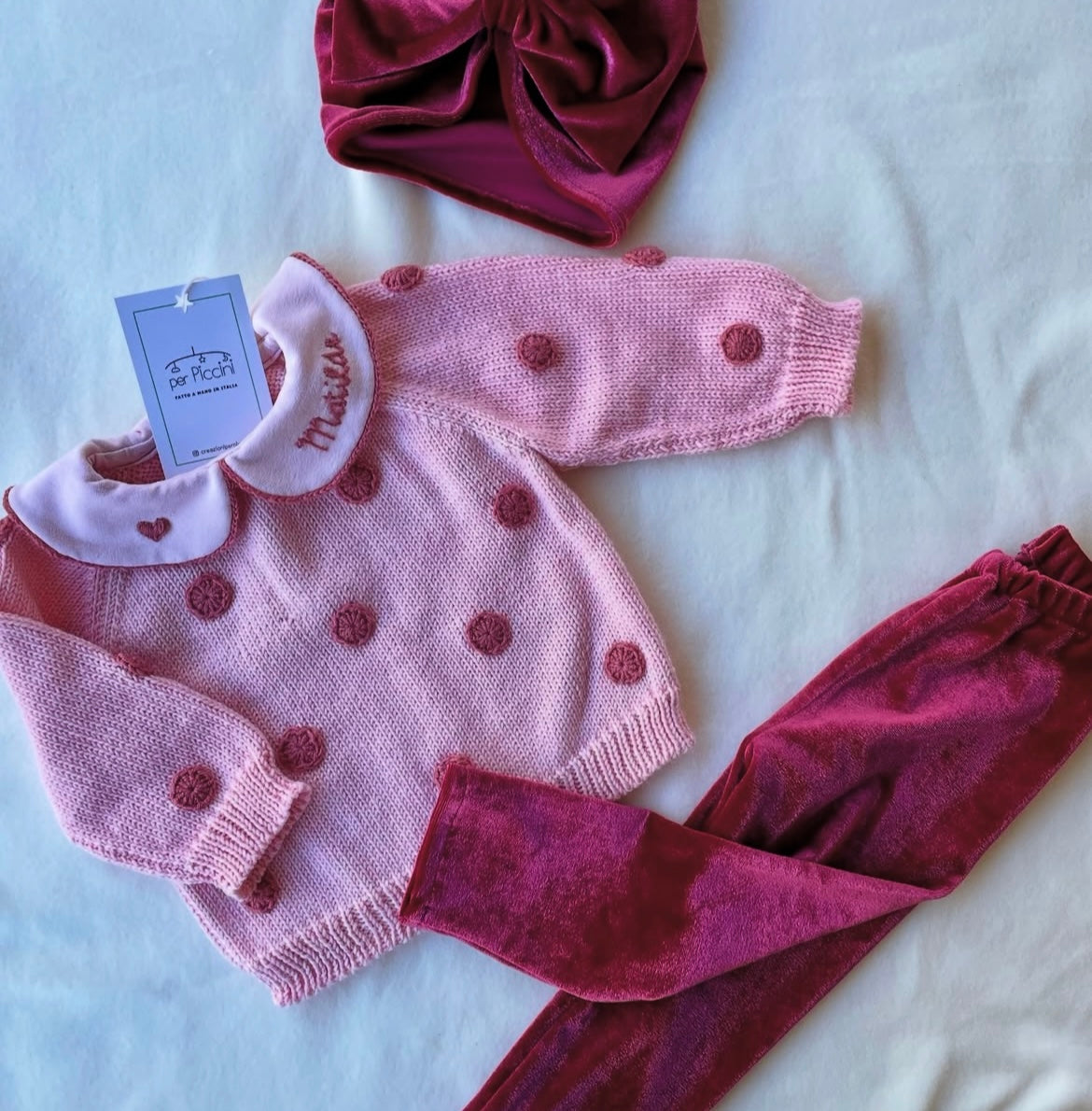 Leggings in velluto baby