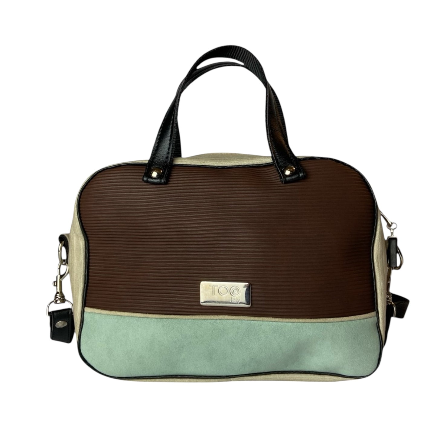 Camera Bag Rigato & Mint - Borsa donna a mano e tracolla