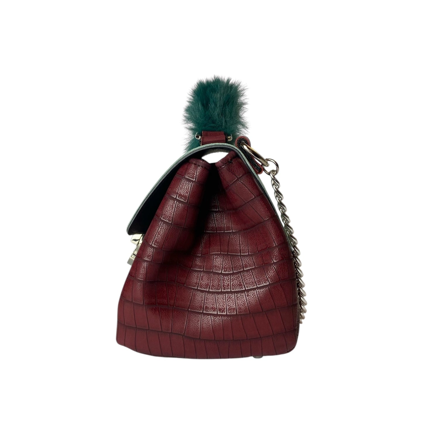 Mini Miura Bordeaux & Verde Salvia - Borsa donna a mano e tracolla