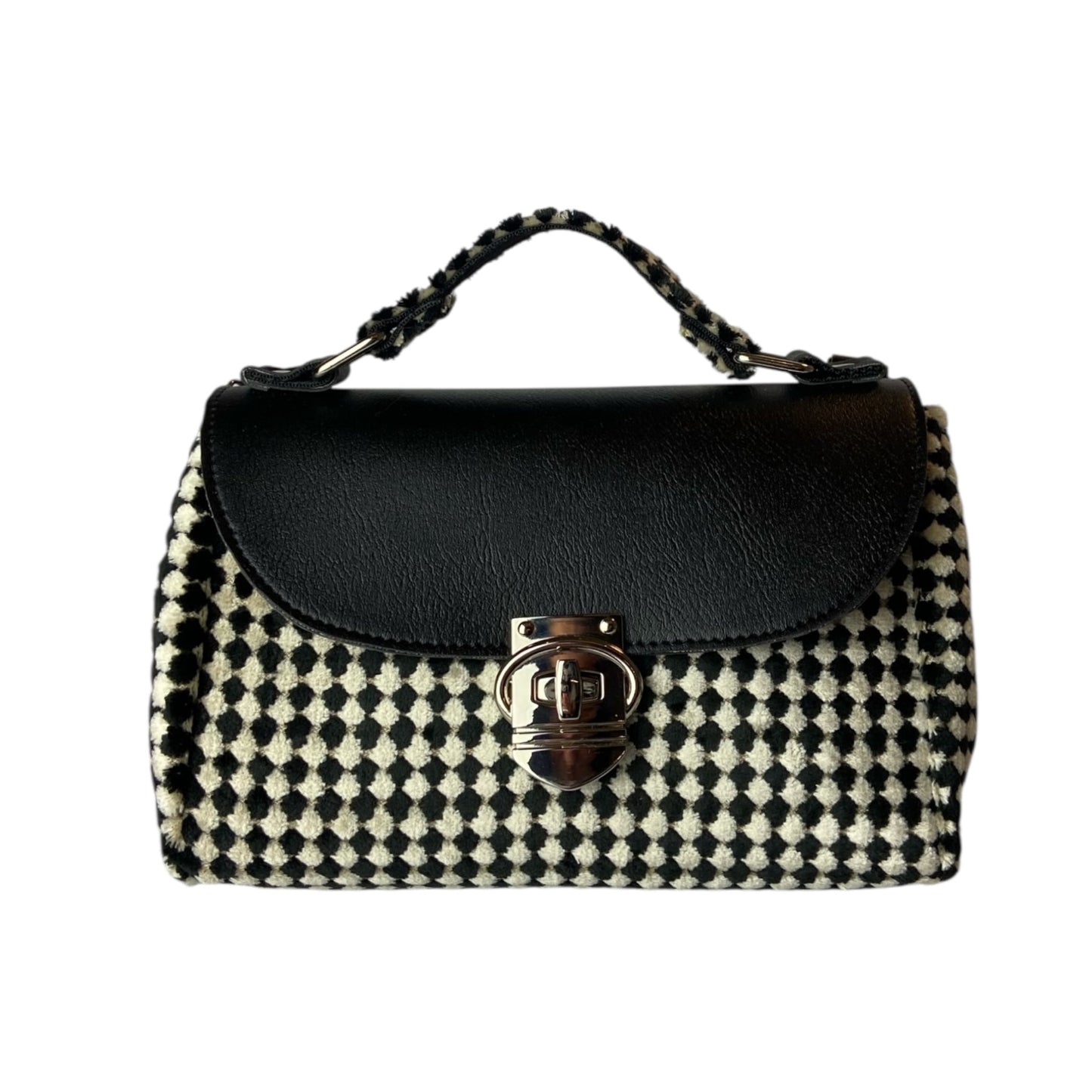 Mini Miura Pied de Poule & Nero - Borsa donna a mano e tracolla