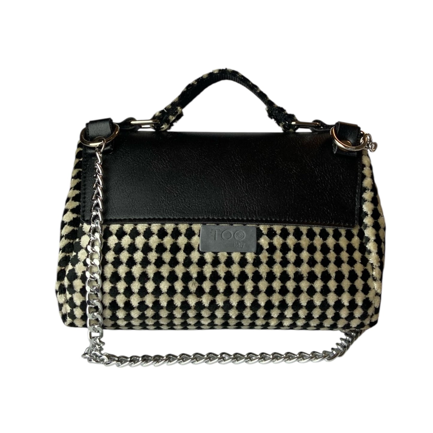 Mini Miura Pied de Poule & Nero - Borsa donna a mano e tracolla