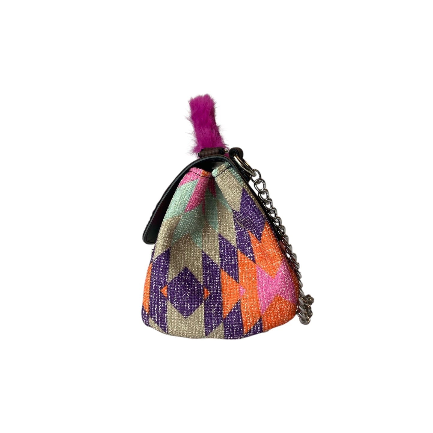 Mini Miura Fantasia Multicolor & Marrone - Borsa donna a mano e tracolla